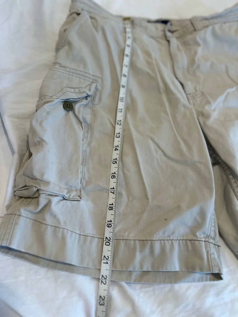 Polo Ralph Lauren Gellar Classic-Fit Twill Sz:36 beige Baggy Cargo Shorts.